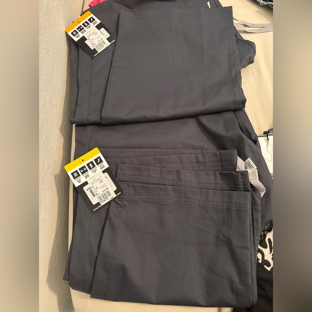 WonderWink Men's Charcoal Chinos
